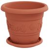vidaXL Pots de plantes 24 pcs Rouge brique &Oslash; 26 x 21.5 cm Plastique