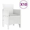 vidaXL Ensemble de salle &agrave; manger pour jardin 11 pcs Blanc