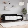 vidaXL Lit de jour avec matelas noir 100x200 cm velours