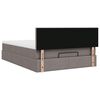 vidaXL Lit ottoman avec matelas et LED taupe 140x190 cm tissu