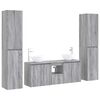 vidaXL Ensemble de mobilier de salle de bain 5 pc Sonoma gris
