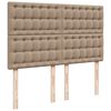 vidaXL Sommier &agrave; lattes de lit avec matelas Cappuccino 160x200 cm