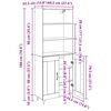 vidaXL Haut Armoire 2 pcs Ch&ecirc;ne artisanal Bois d'ing&eacute;nierie