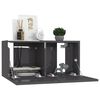 vidaXL Ensemble de meubles TV 6 pcs Gris brillant Bois d'ing&eacute;nierie