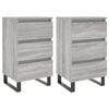 vidaXL Tables de chevet 2 pcs sonoma gris 40x35x69 cm bois ing&eacute;nierie