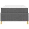 vidaXL Cadre de lit avec matelas Gris fonc&eacute; 90 x 200 cm tissu