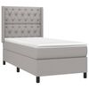 vidaXL Sommier &agrave; lattes de lit matelas LED Gris clair 80x200cm Tissu