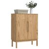 vidaXL Buffet FLORO Cire marron 70 x 30 x 70,5 cm Bois de Pin Massif