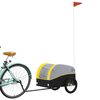 vidaXL Remorque de v&eacute;lo noir et jaune 30 kg fer