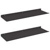 vidaXL &Eacute;tag&egrave;re flottante 2 pc Noir 60 x 18 x 2,5 cm Acier