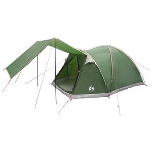 vidaXL Tente Cabane avec toit Vert 4 personnes Polyester et Acier