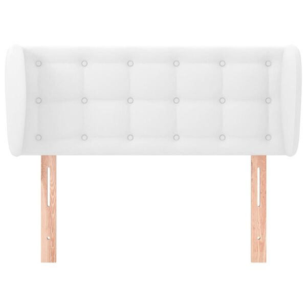 vidaXL Tête de lit avec oreilles Blanc 93x23x78/88 cm Similicuir