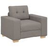 vidaXL Canap&eacute; 3 pcs Taupe 221 x 80 x 80 cm Tissu en lin m&eacute;lang&eacute;
