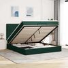 VidaXL Cadre de lit ottoman avec matelas vert fonc&eacute; 180x200cm velours