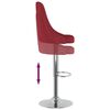vidaXL Tabourets de bar lot de 2 rouge bordeaux tissu