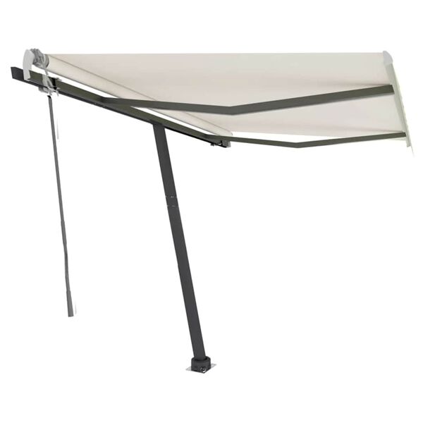 vidaXL Auvent manuel r&eacute;tractable sur pied 300x250 cm Cr&egrave;me