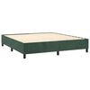 vidaXL Sommier &agrave; lattes de lit et matelas Vert fonc&eacute; 180x200cm Velours
