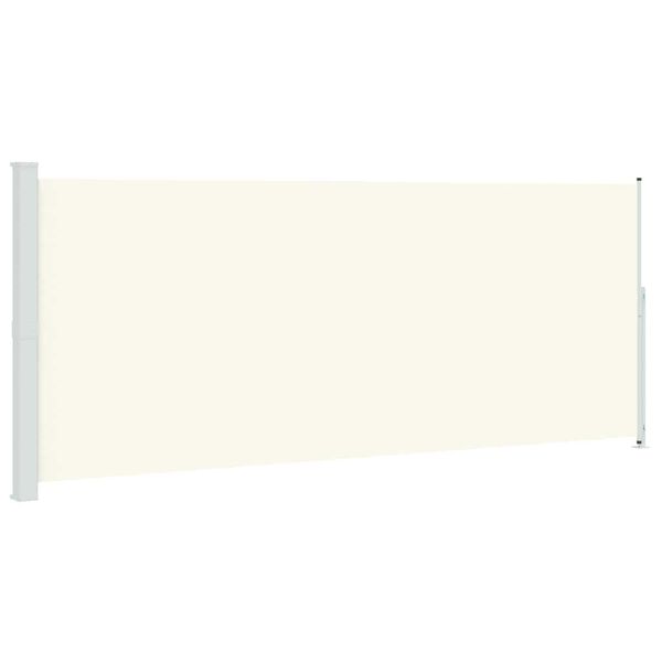 vidaXL Auvent lat&eacute;ral r&eacute;tractable de patio 200x500 cm Cr&egrave;me
