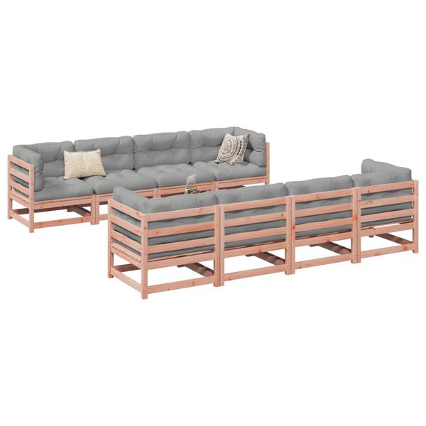 vidaXL Salon de jardin 9 pcs bois massif sapin de douglas