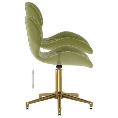 335042 vidaXL Swivel Dining Chair Light Green Velvet