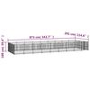 vidaXL Chenil d'ext&eacute;rieur pour chiens Acier 25,4 m&sup2;