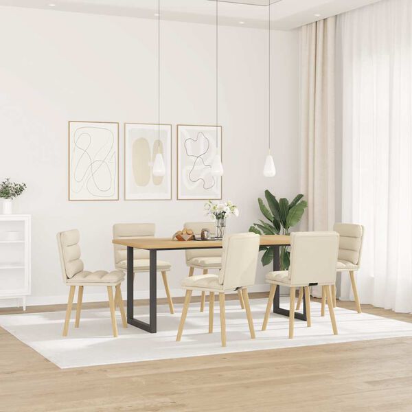 vidaXL Chaises &agrave; manger lot de 6 Lin