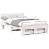 vidaXL Cadre de lit avec t&ecirc;te de lit Blanc 140 x 190 cm Pin massif