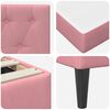vidaXL Cadre de lit avec matelas Rose 80 x 200 cm Velours