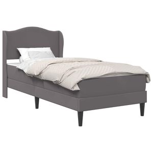 vidaXL Cadre de lit avec t&ecirc;te de lit Gris 90 x 190 cm Simili cuir