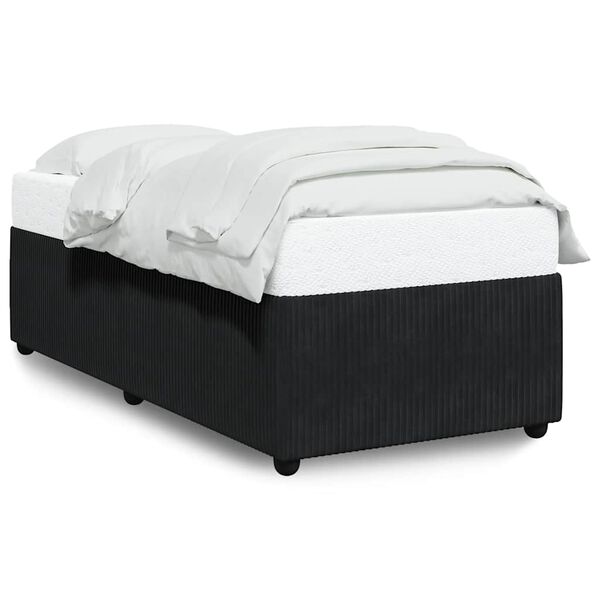 vidaXL Cadre de lit sans matelas noir 90x200 cm velours