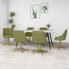 vidaXL Chaises pivotantes &agrave; manger lot de 6 vert clair velours