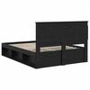 vidaXL Cadre de lit avec t&ecirc;te de lit Noir 140 x 190 cm Pin massif