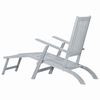 vidaXL Chaise longue d'ext&eacute;rieur avec repose-pied D&eacute;lavage gris Acacia