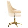 vidaXL Chaises pivotantes &agrave; manger lot de 2 Cr&egrave;me Velours