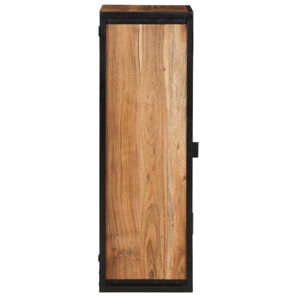 vidaXL Armoire de salle de bain murale bois massif d'acacia et fer