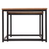 LABEL51 Ensemble de 2 tables basses Couple bois/noir