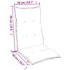 vidaXL Coussins de chaise &agrave; dossier haut lot de 2 mod&egrave;le de feuille
