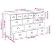 vidaXL Commode ASKIM Blanc 79 x 40 x 133,5 cm Bois de pin massif