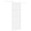 vidaXL Porte coulissante Blanc 78 x 202 cm Pin massif