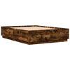 vidaXL Cadre de lit sans matelas ch&ecirc;ne fum&eacute; 140x200 cm