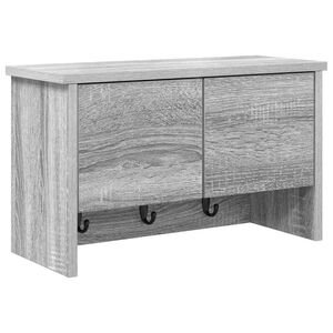 vidaXL Porte-manteau mural Montage mural Gris Sonoma 50 x 20 x 30 cm
