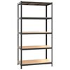 vidaXL &Eacute;tag&egrave;re de rangement 5 niveaux Anthracite Acier bois ing&eacute;nierie