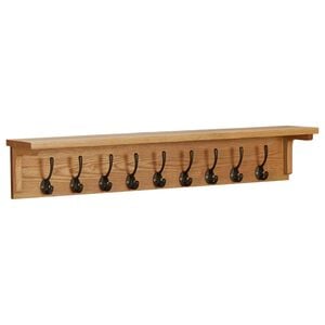 vidaXL Porte-manteau 90x16x16 cm Bois de ch&ecirc;ne massif