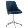 vidaXL Chaises pivotantes &agrave; manger lot de 4 bleu velours