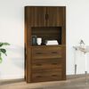 vidaXL Armoire murale Ch&ecirc;ne marron 80x33x80 cm Bois d'ing&eacute;nierie
