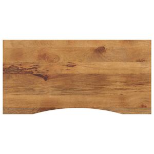 vidaXL Dessus de bureau avec courbe 120x50x2,5 cm manguier massif brut