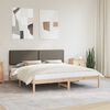 vidaXL Cadre de lit avec t&ecirc;te de lit rembourr&eacute;e Taupe 180 x 200 cm