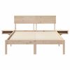 vidaXL Cadre de lit avec t&ecirc;te de lit Marron 140 x 190 cm Pin massif