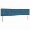 vidaXL T&ecirc;te de lit Bleu fonc&eacute; 200 cm Velours