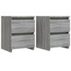 vidaXL Tables de chevet 2 pcs Gris Sonoma 30x30x40 cm Bois d'ing&eacute;nierie